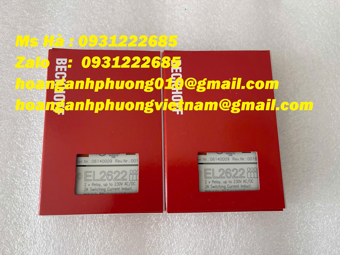 Bạn cần mua mô đun EL2622 beckhoff hãy liên hệ với chúng tôi